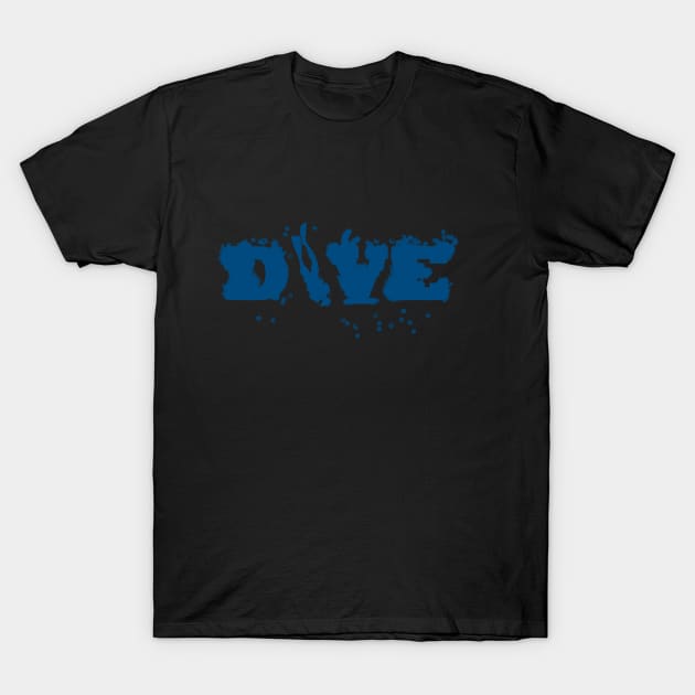 Just Dive Navy T-Shirt by Frozthound